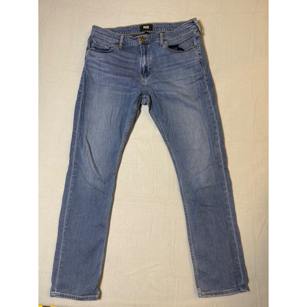 Paige Federal Mens Jeans 36 Blue Excellent Slim Straight Stretch 337-463974